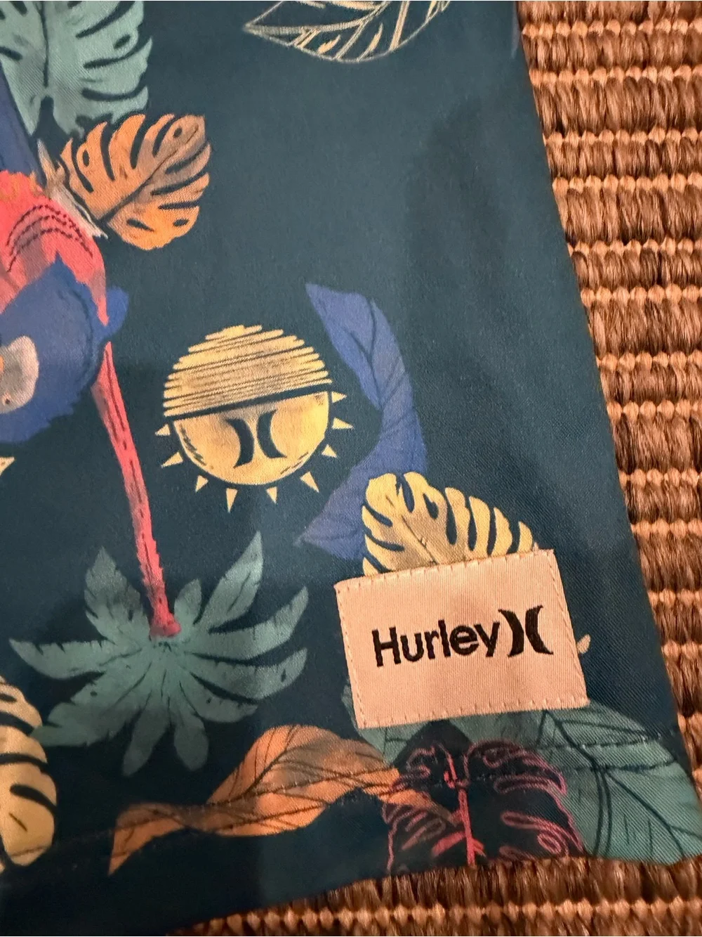 Hurley Deepwaters Tropical Print Boys Swim Trunks